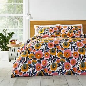 Marimekko Full Queen Duvet Cover Rosarium Floral